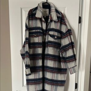 ONLY Plaid Long Coat
